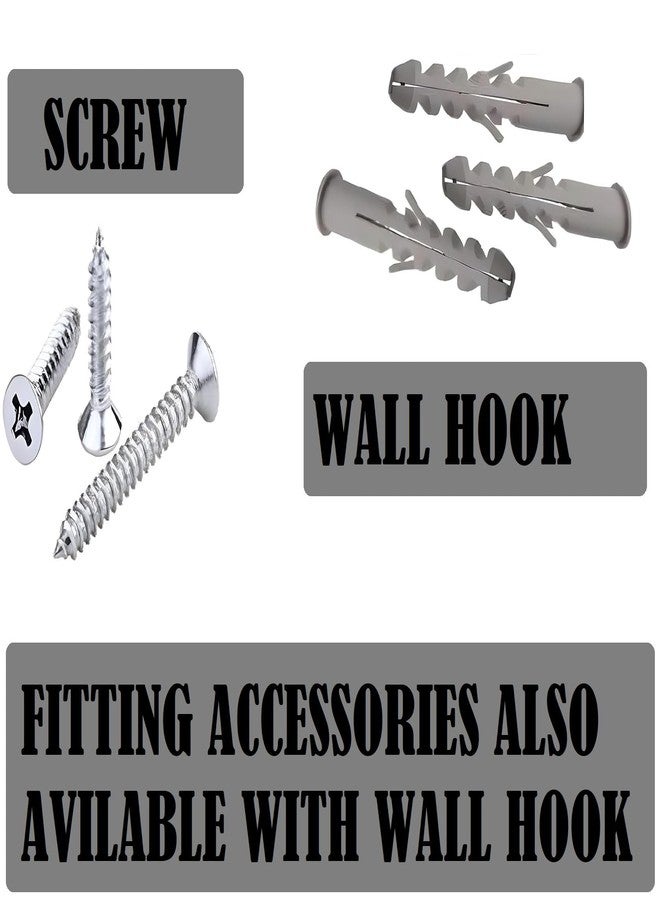 JAGGER JAG322 Wall Mounted Stainless Steel Wall Hooks for Hanging Cloth/Towel Hangers/Key Ring Holder/Door Hangers/Hook Rail/Bthroom Hanger [ Combo Pack of 2 ] (MATT Black, 6 Hook) - Image 3